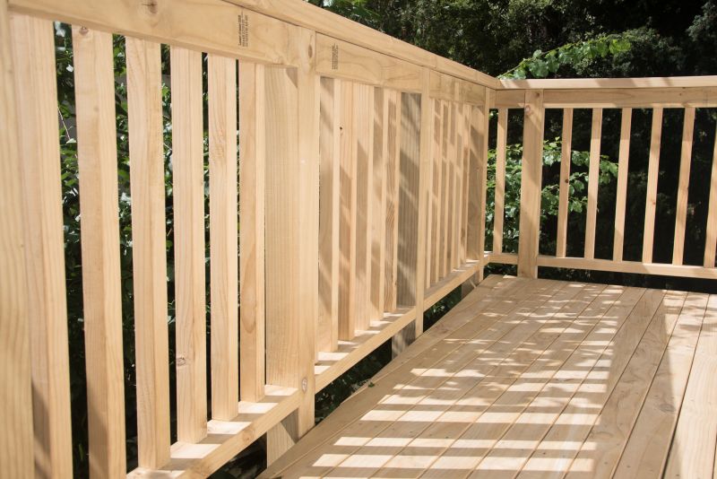 Wooden Deck with Railings