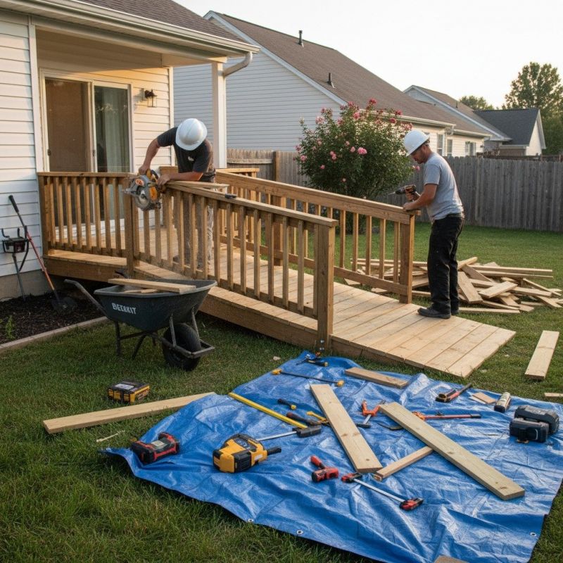Wood Ramp Installation